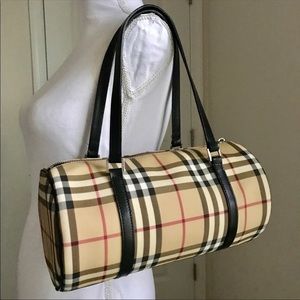 Burberry nova check barrel tote With duster